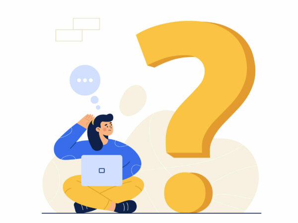 Cartoon style. I have no idea, I have questions, I can find answers from the search engine. The Internet has all the answers. flat illustration vector design